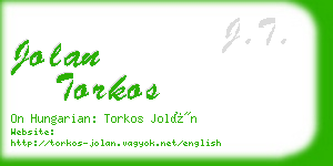 jolan torkos business card